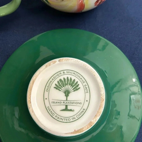 Adorable Island Plantations teapot with cup and saucer. - Picture 6 of 9